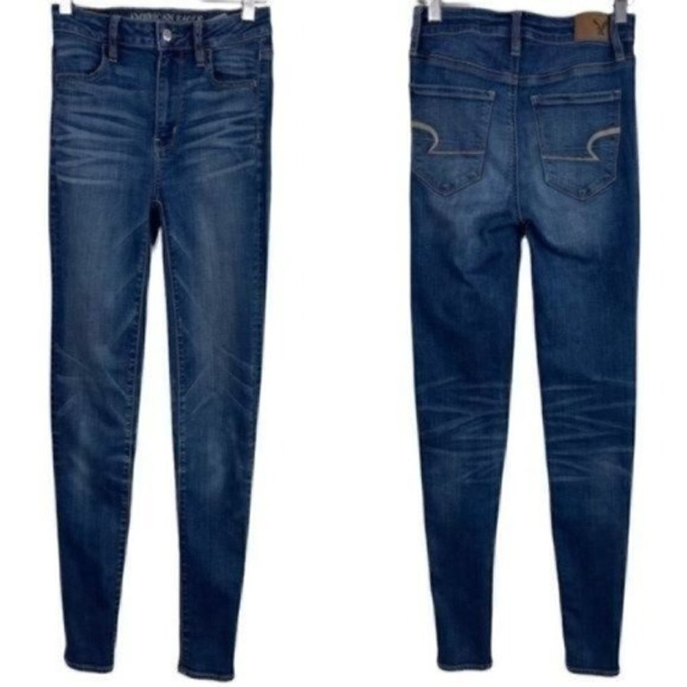 American Eagle Outfitters AEO Super Stretch Super Hi-Rise Jeggings Jeans Size 0